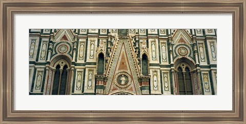 Framed Low Angle View Of Details Of A Cathedral, Duomo Santa Maria Del Fiore, Florence, Italy Print