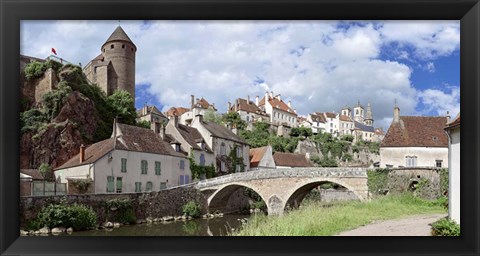 Framed Bridge Over A River, Pinard Bridge, France Print