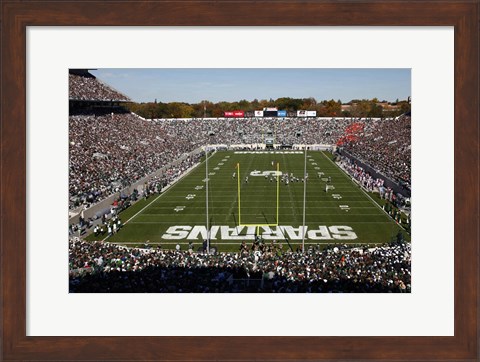 Framed Spartan Stadium, Michigan State University Print