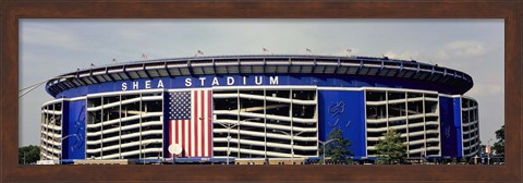 Framed Facade Of Shea Stadium, Queens, New York Print