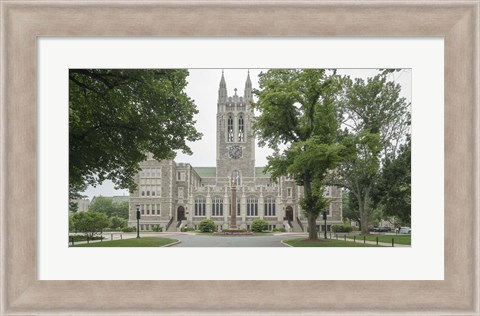 Framed Front View Of Gasson Hall, Chestnut Hill Near Boston, Massachusetts Print