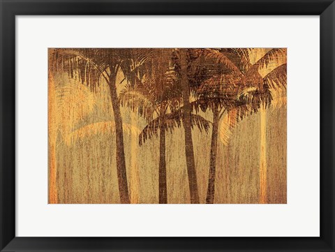 Framed Sunset Palms III Print