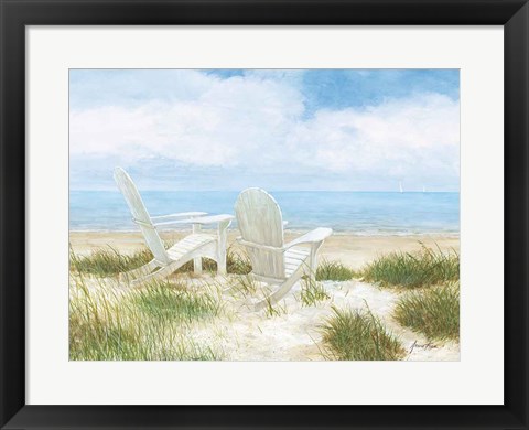 Framed Beach Chairs Print