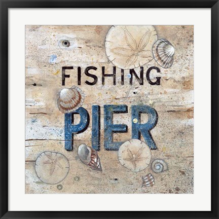 Framed Fishing Pier Print