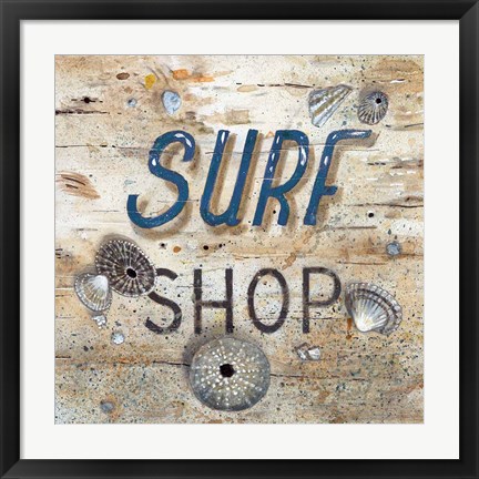 Framed Surf Shop Print