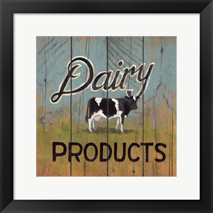 Framed Dairy Products Print