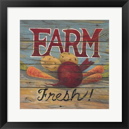 Framed Farm Fresh I Print