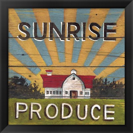 Framed Sunrise Produce Print