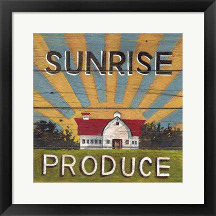 Framed Sunrise Produce Print