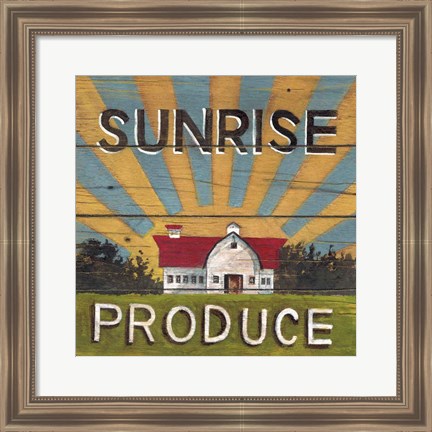 Framed Sunrise Produce Print
