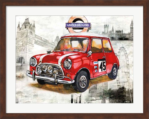 Framed British Car Print