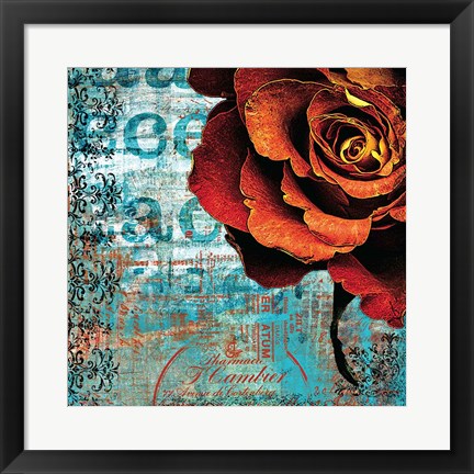 Framed Graffiti Rose Print