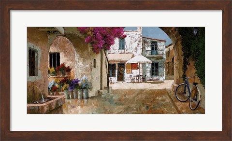 Framed Picking Up Flowers Print