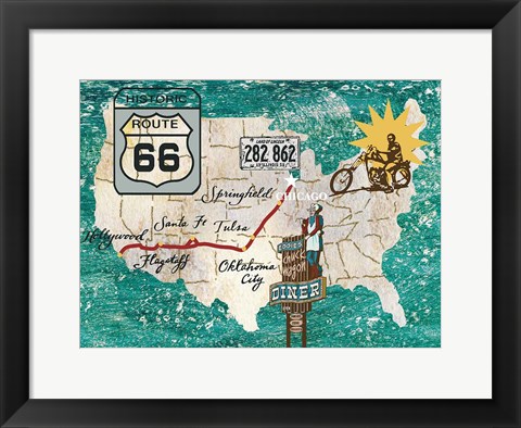 Framed Retro Roadtrip II Print