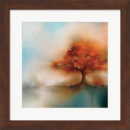 Framed Morning Mist &amp; Maple I Print