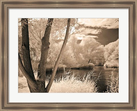 Framed Lakefront View I Print