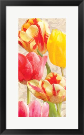 Framed Glowing Tulips I Print