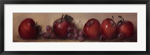 Framed Apples and Grapes Print