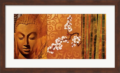 Framed Buddha Panel I Print