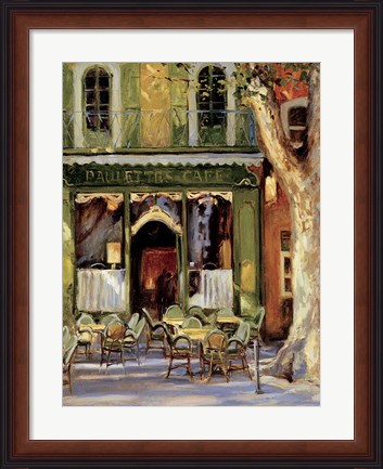 Framed Paulette&#39;s Cafe Print