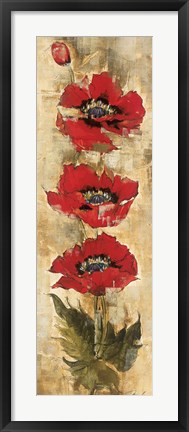 Framed Strand of Poppies I Print