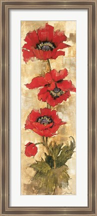 Framed Strand of Poppies II Print