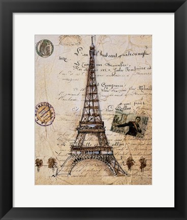 Framed La Tour Eiffel Print