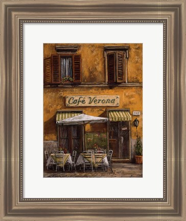 Framed Cafe Verona Print