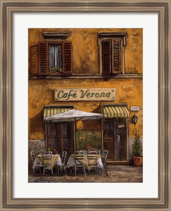 Framed Cafe Verona Print