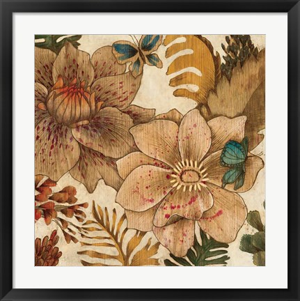 Framed Fleurs De Bois Print