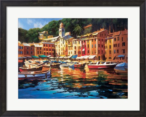 Framed Portofino Colors Print