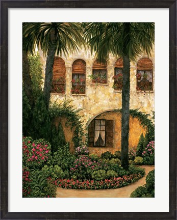 Framed Patio Gerona Print