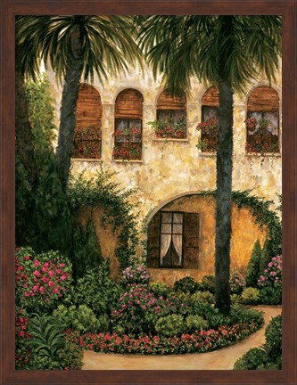 Framed Patio Gerona Print