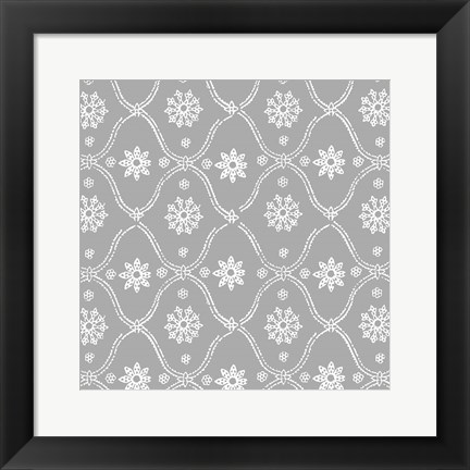 Framed Woodblock Pattern II Print