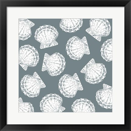 Framed Scattered Shells II Print