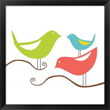 Framed Songbirds I Print