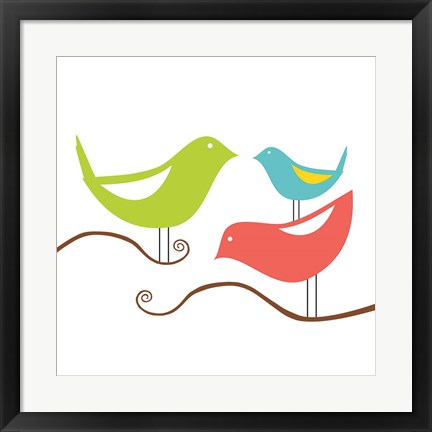 Framed Songbirds I Print