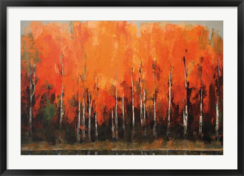 Framed Birch Shoreline Print