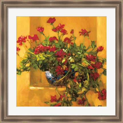 Framed Ivy Geraniums Print