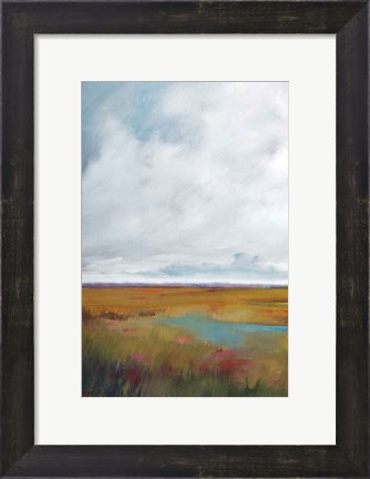 Framed Sunset Over The Marsh I Print