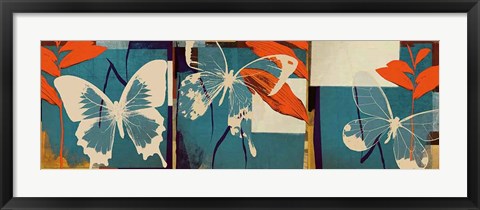 Framed Butterflies Viola Print