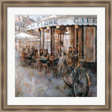 Framed Cafe de Flore, Paris Print