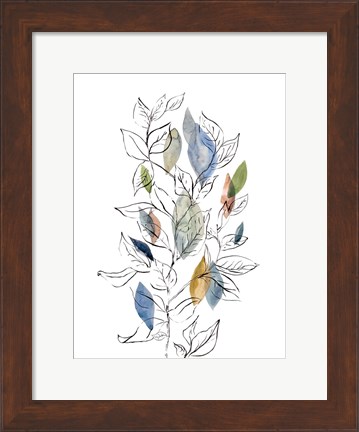 Framed Spring Leaves II Print