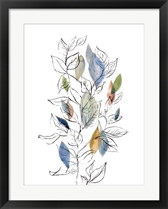 Framed Spring Leaves II Print