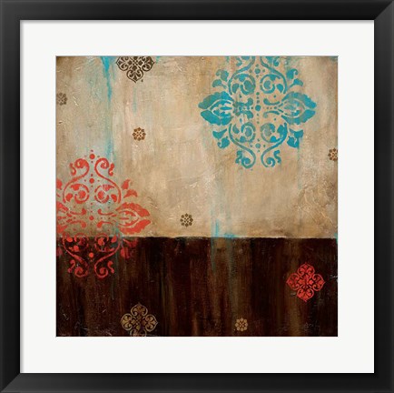 Framed Damask Patterns I Print