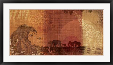 Framed Safari Sunset II Print