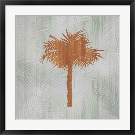 Framed Palm Tree I Print