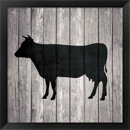 Framed Barn Cow Print