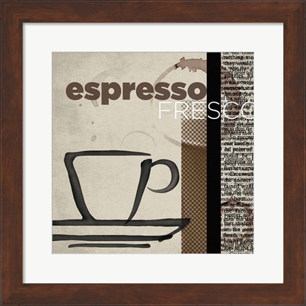 Framed Espresso Fresco Print