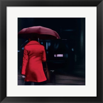 Framed Lady in Red Print